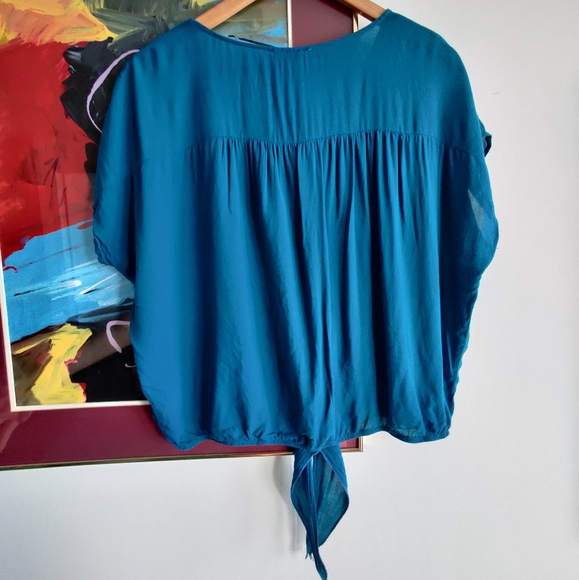 happening in the present deep turquoise blouse - Picture 3 of 6